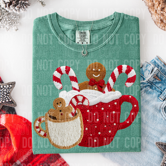 DTF TRANSFER Faux Yarn Hot Cocoa