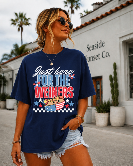 DTF TRANSFER Just Here For The Weiners