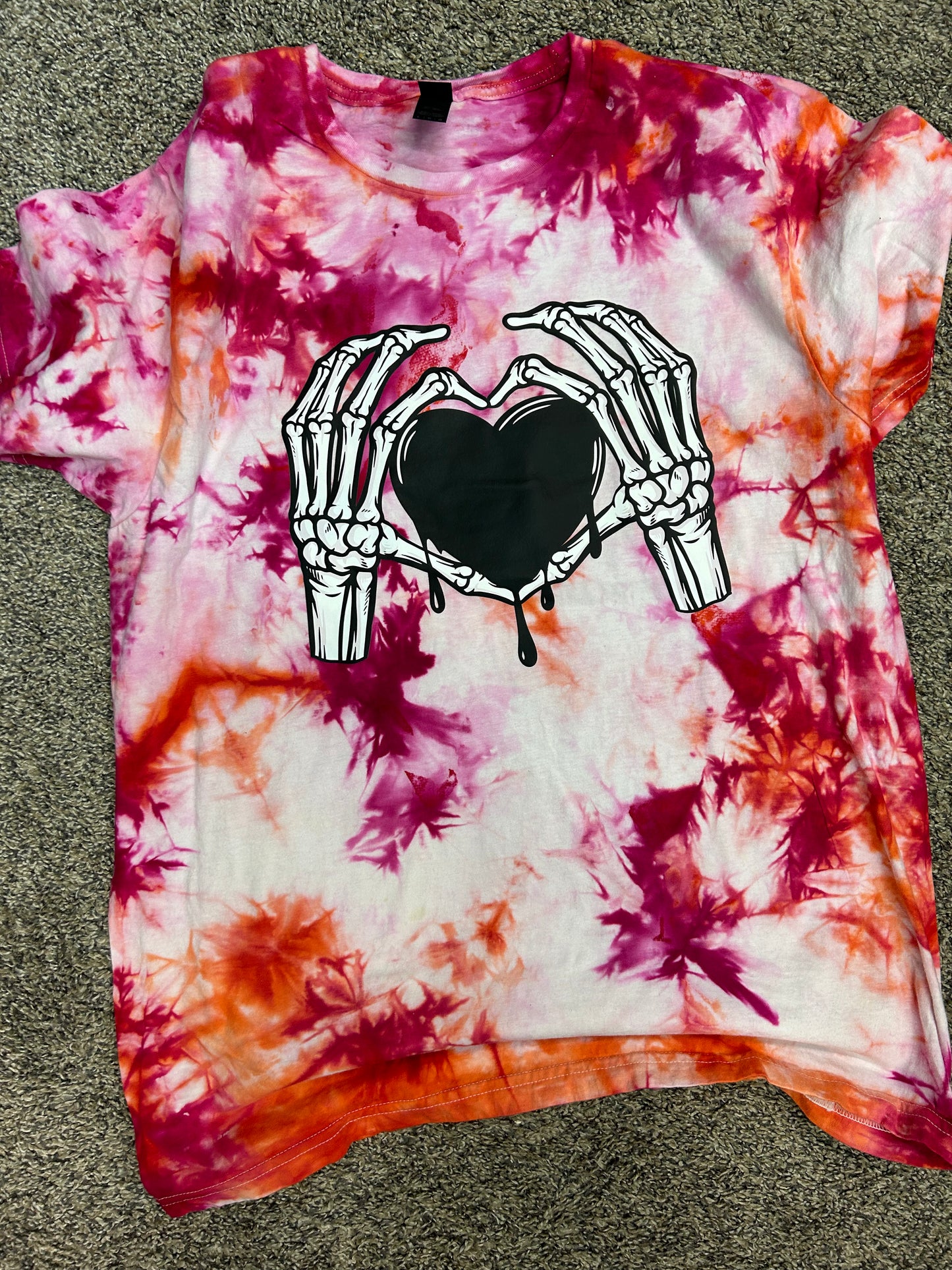 Hand dyed skellie shirt