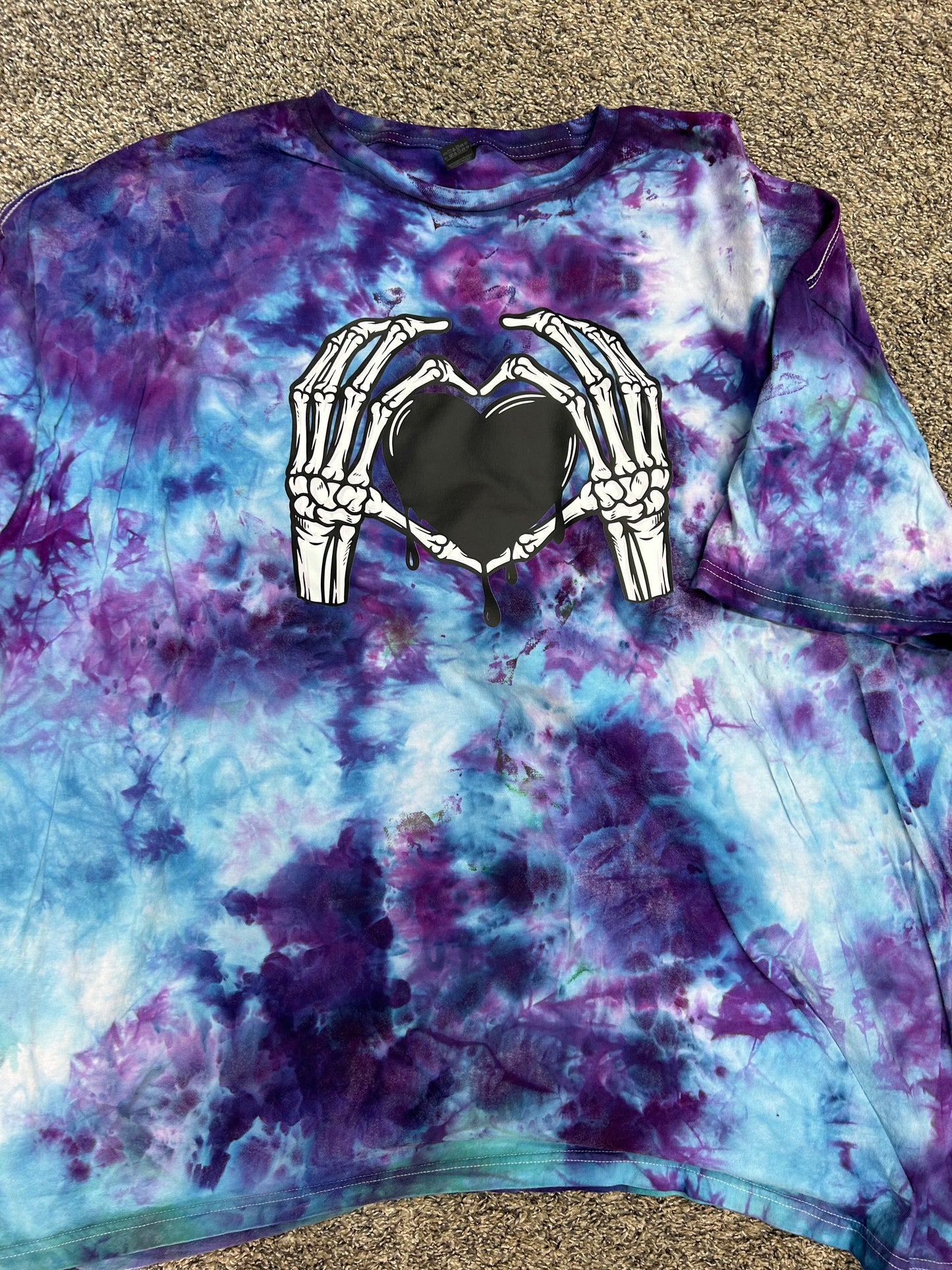 Hand dyed skellie shirt