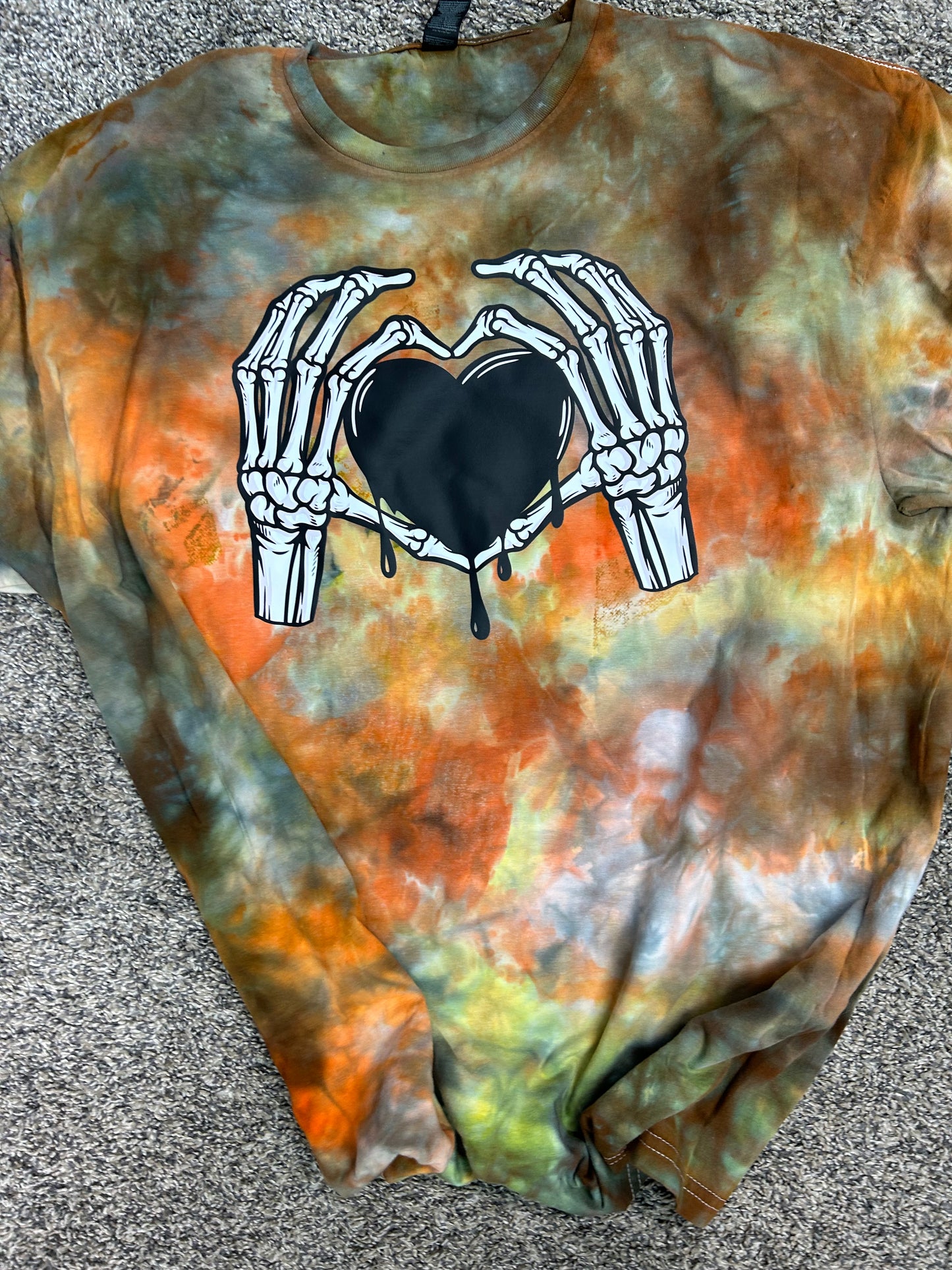 Hand dyed skellie shirt