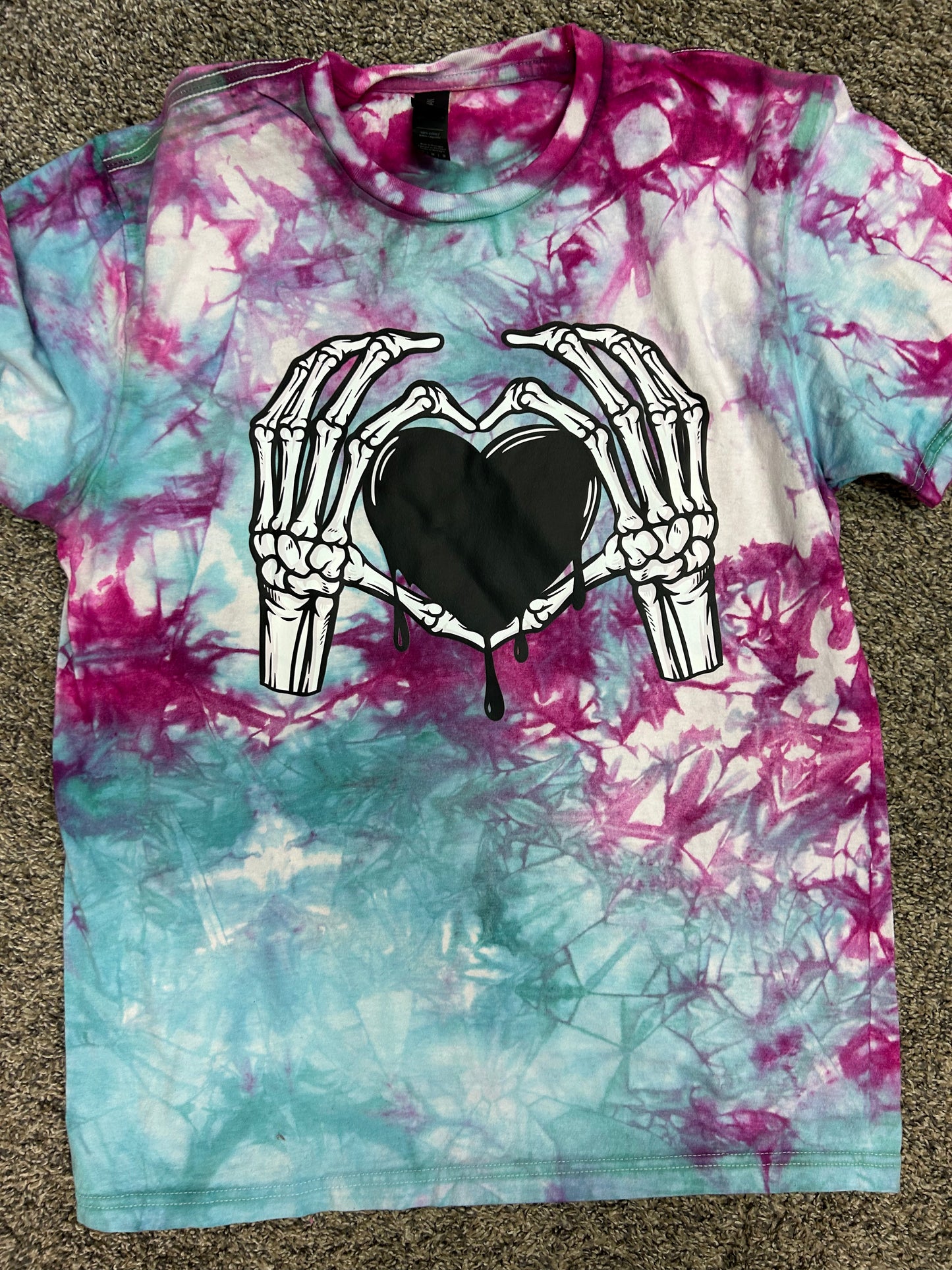 Hand dyed skellie shirt