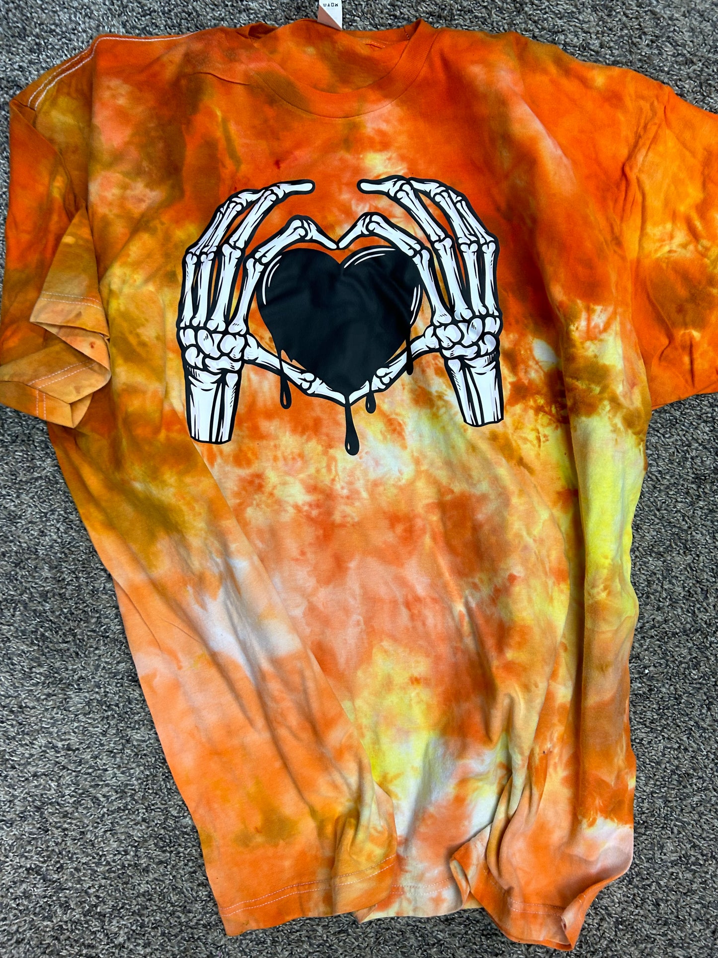 Hand dyed skellie shirt