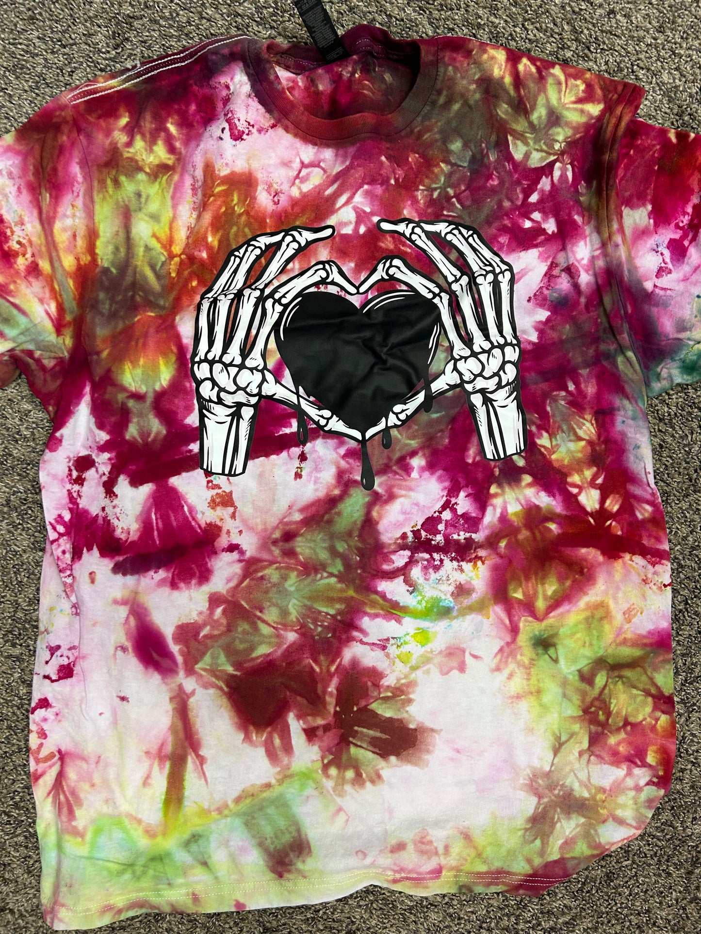 Hand dyed skellie shirt