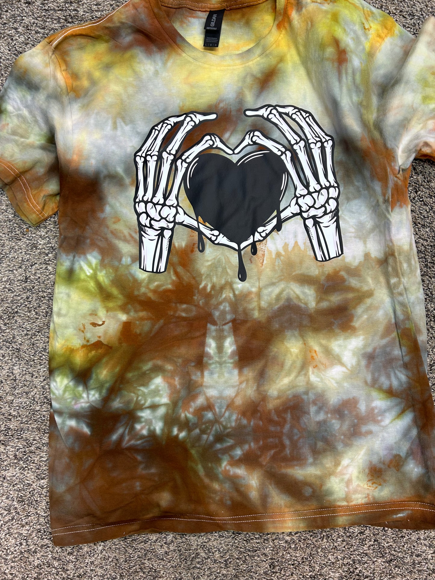 Hand dyed skellie shirt