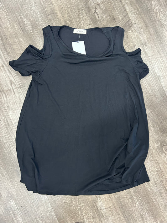Black cold shoulder top