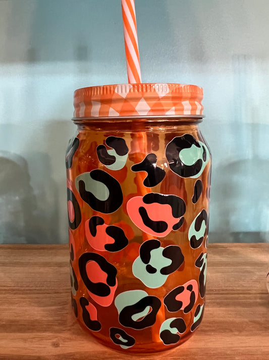 Cheetah Jar Tumbler