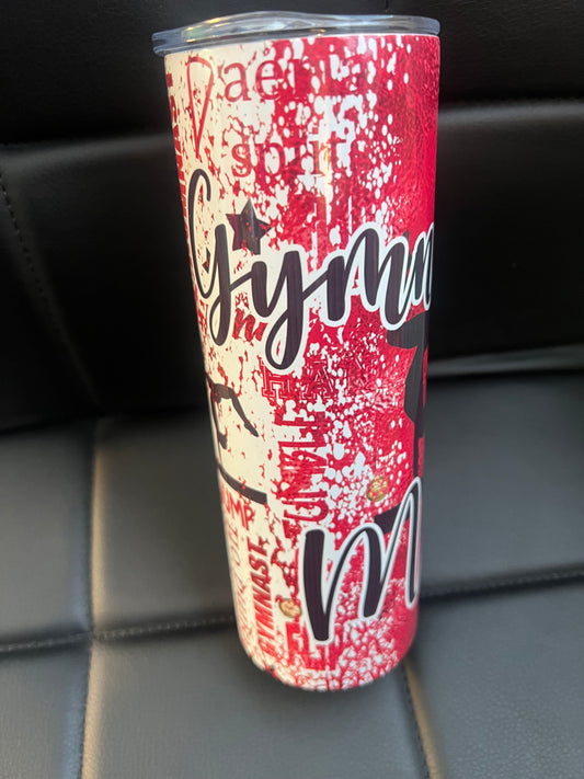 Gymnastics Mom Red Tumbler