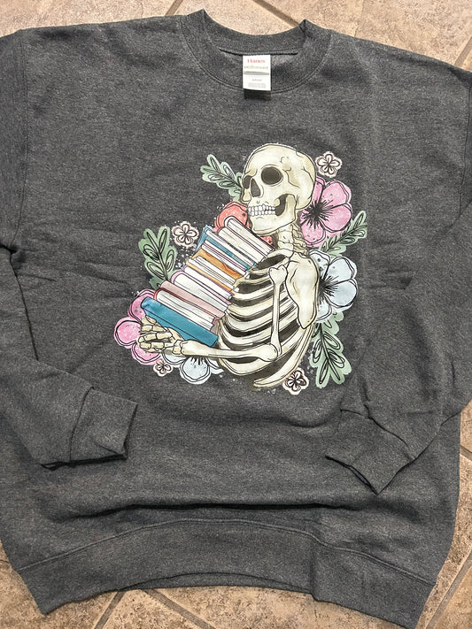 Skelly Book Crewneck