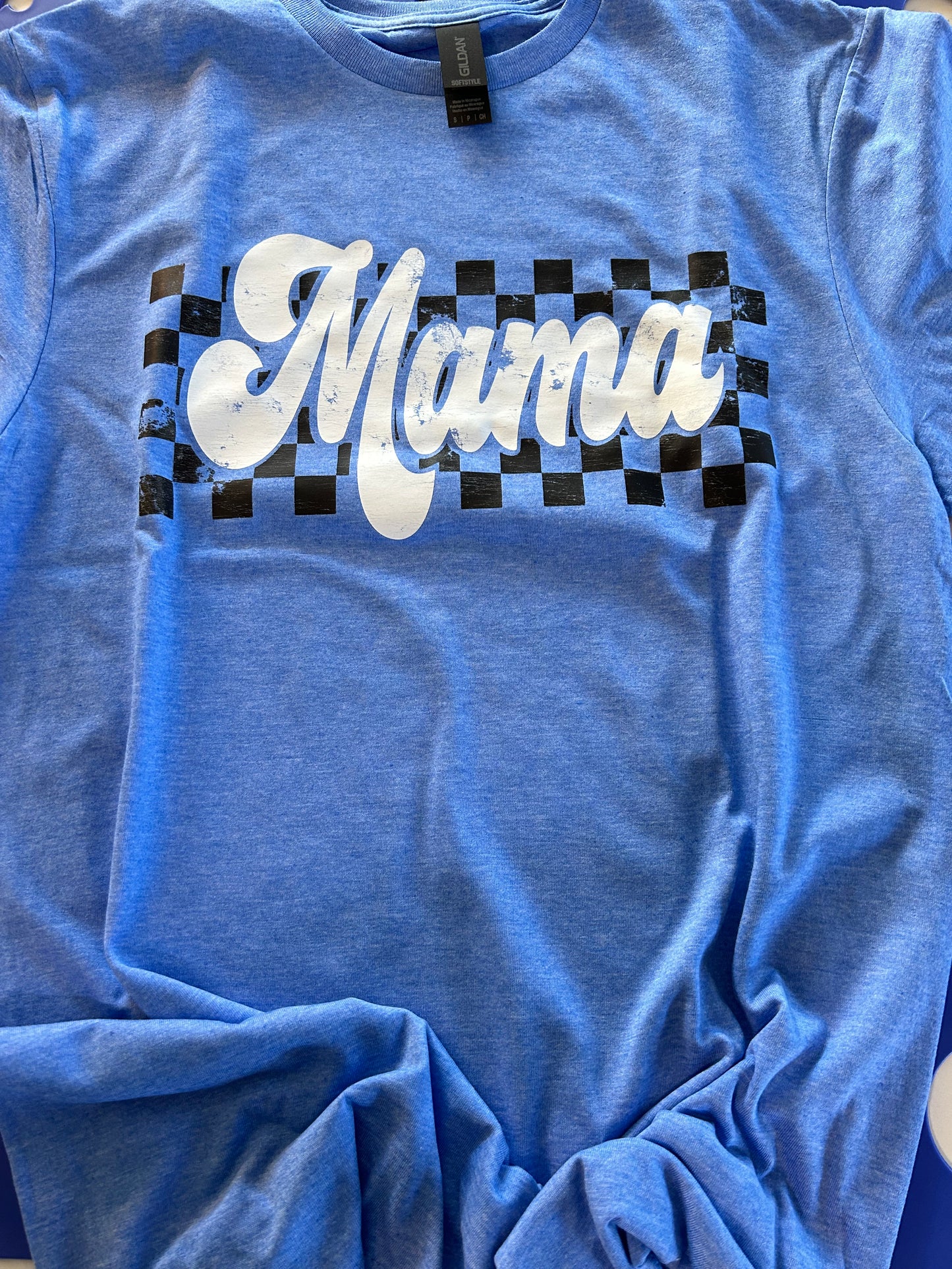 Mama Checkered Short Sleeve