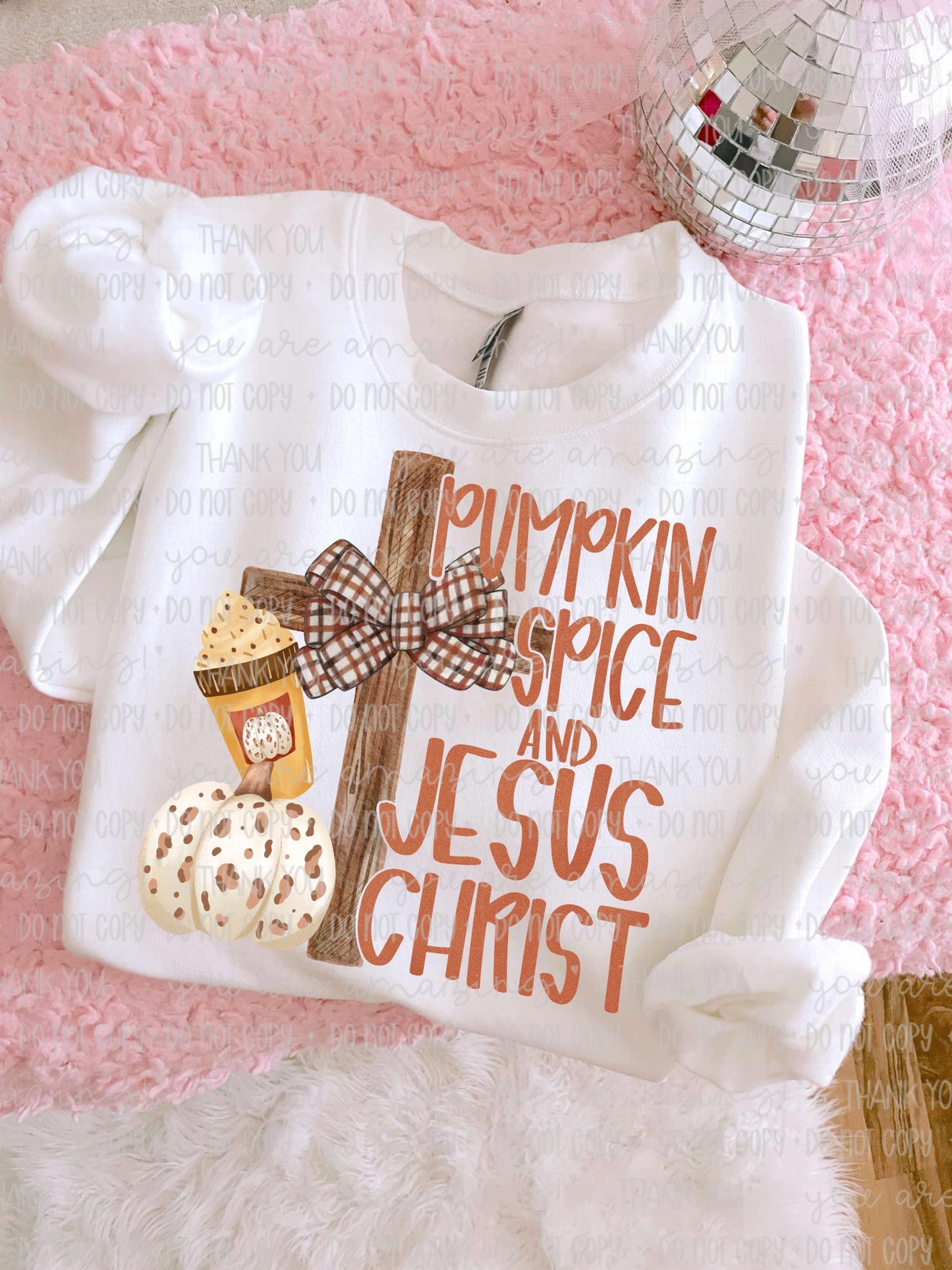DTF TRANSFER Pumpkin Spice And Jesus Christ