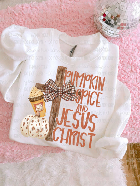 DTF TRANSFER Pumpkin Spice And Jesus Christ
