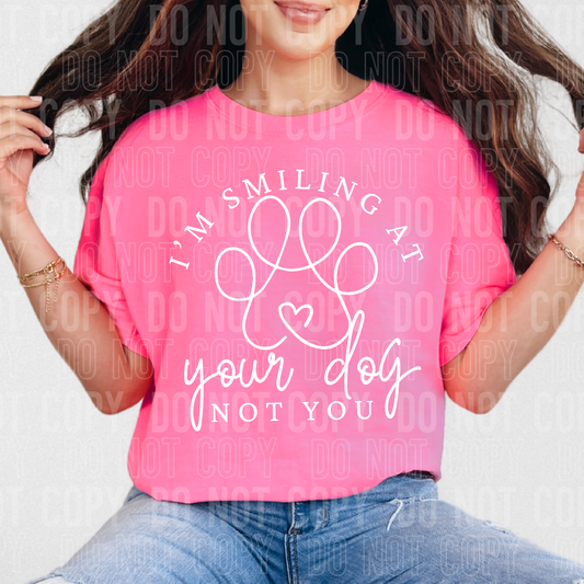 DTF TRANSFER I'm Smiling At Your Dog