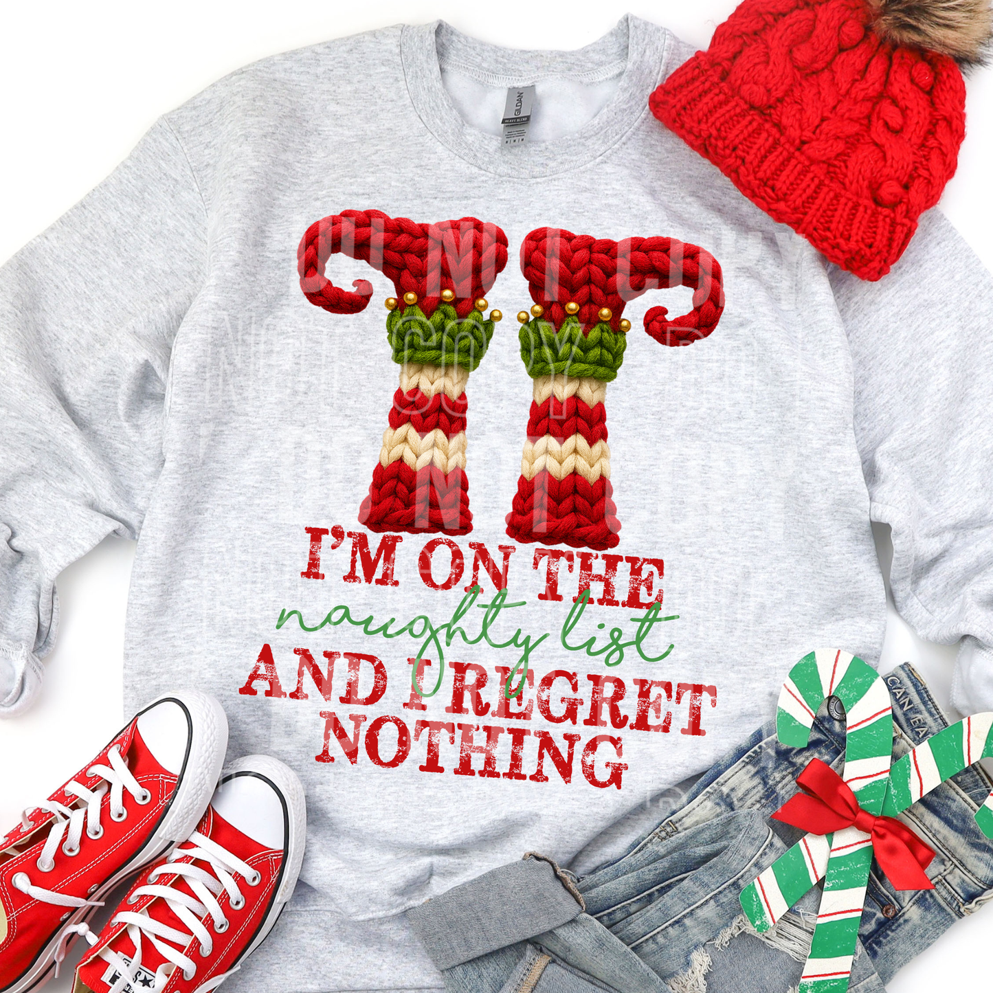 PREMADE GANG SHEET-FAUX YARN CHRISTMAS 22x60