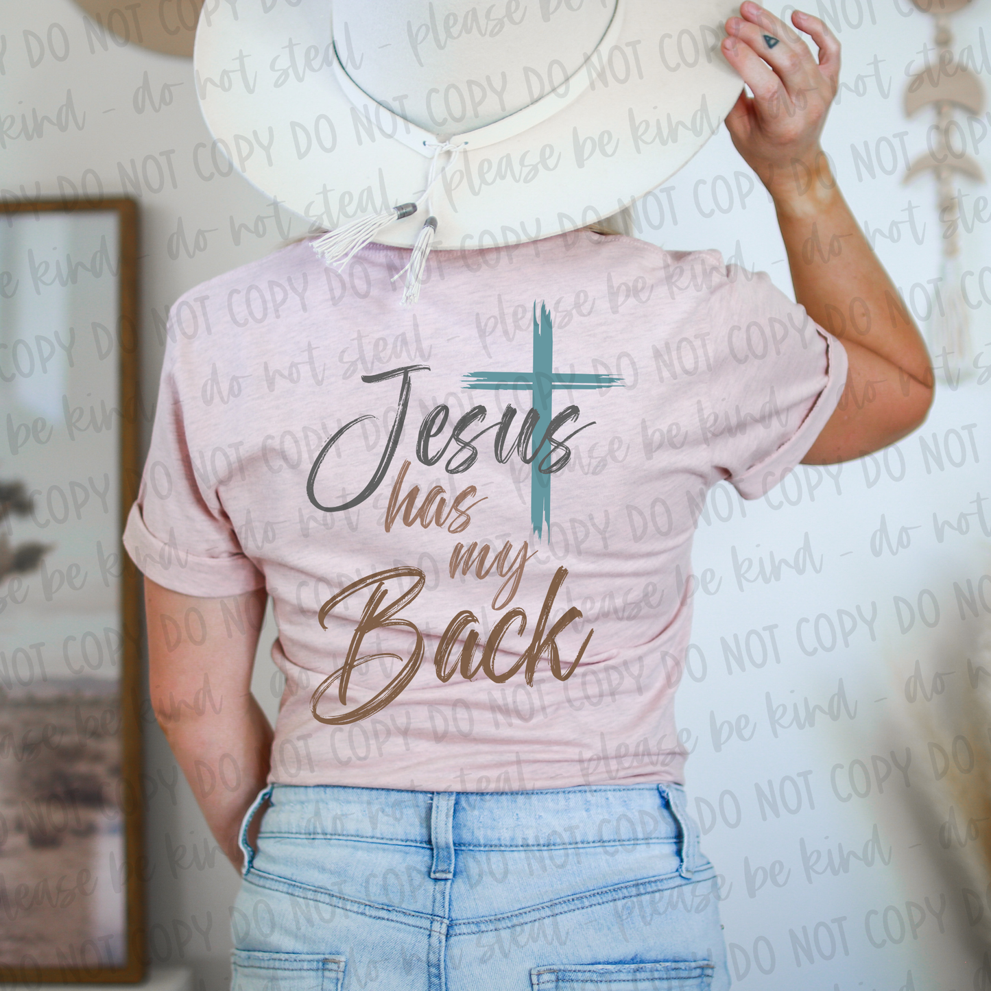 DTF TRANSFER Jesus Has My Back