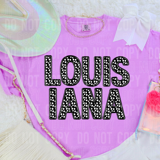 DTF TRANSFER Polka Dot Louisiana