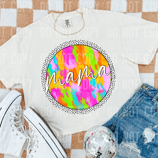 DTF TRANSFER Colorful Circle Mama