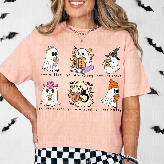 DTF TRANSFER Motivational Halloween Ghosts