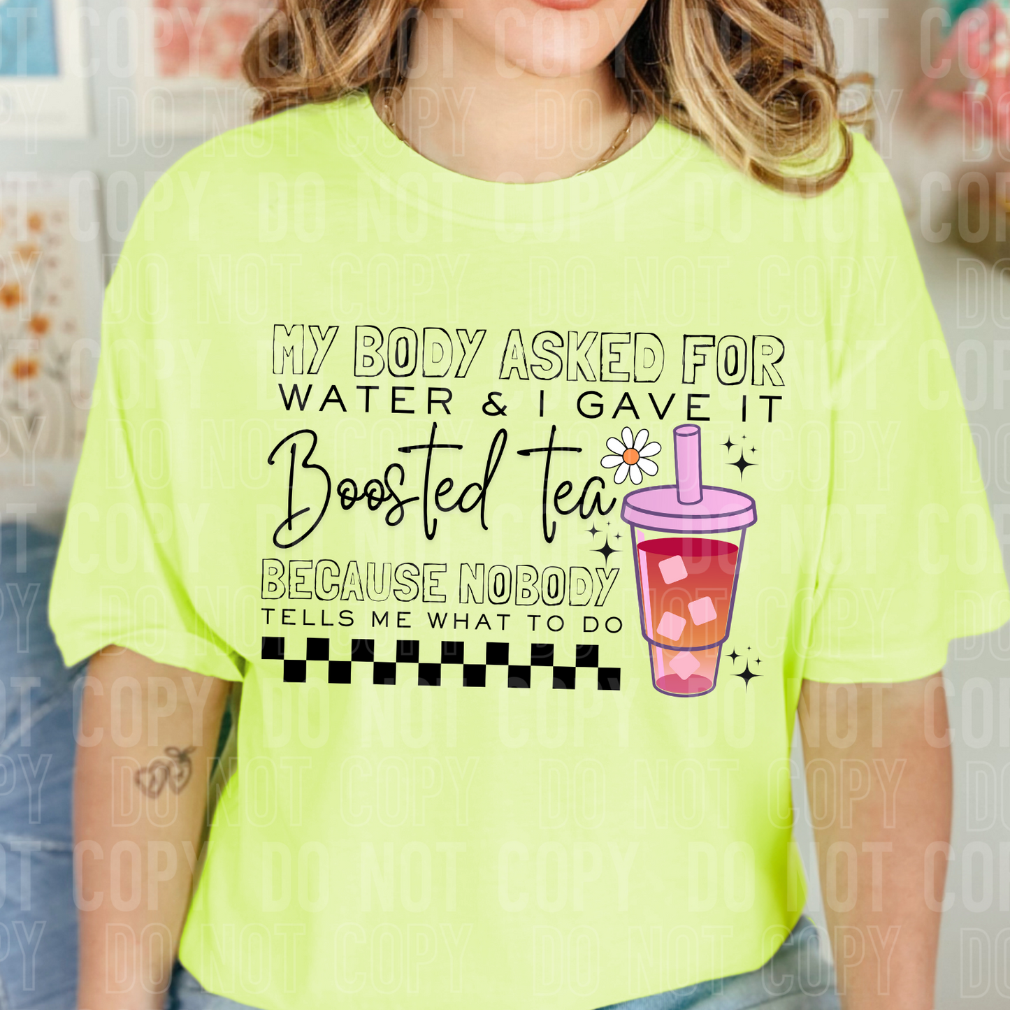 DTF TRANSFER Boosted Tea