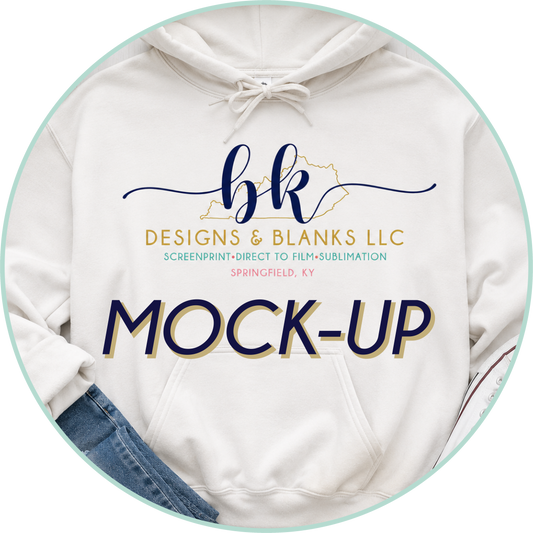 Custom Mock-Up Fee - MUST EMAIL bkdesignsandblanks@gmail.com with order number and mock up request *1-3 business day TAT from artwork approval*