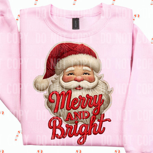 DTF TRANSFER Faux Yarn Merry & Bright