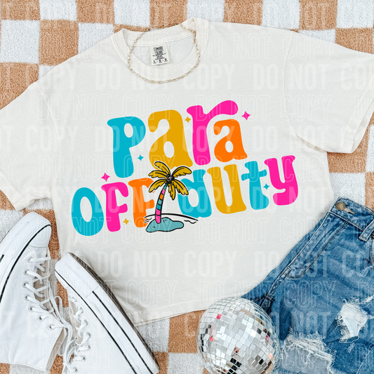 DTF TRANSFER Para Off Duty