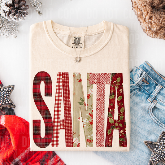 DTF TRANSFER Santa Patch