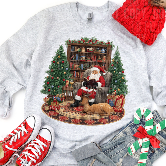 DTF TRANSFER Santa Reading