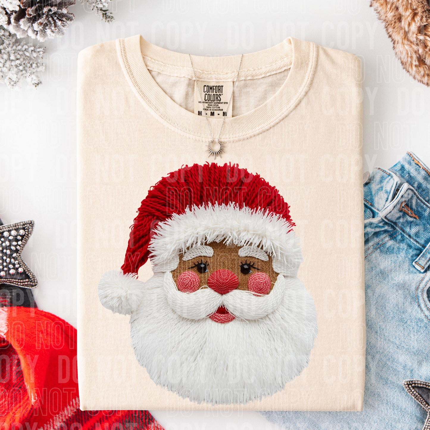 DTF TRANSFER Santa Yarn Darker Complexion