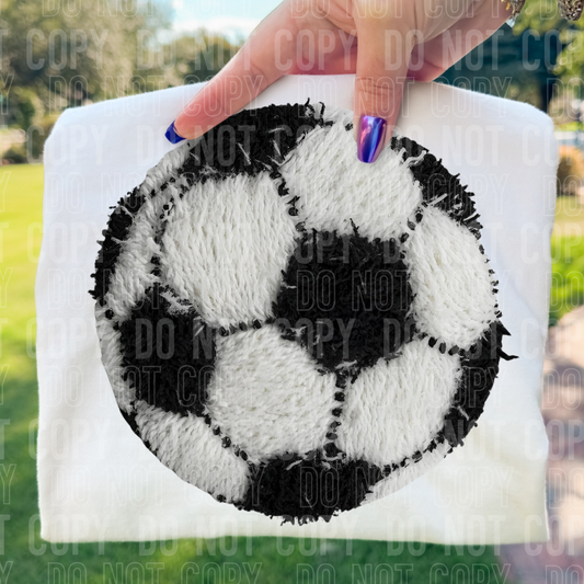 DTF TRANSFER Faux Yarn Soccer