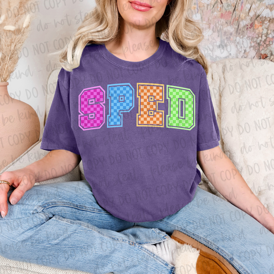 DTF TRANSFER Checkered Sped