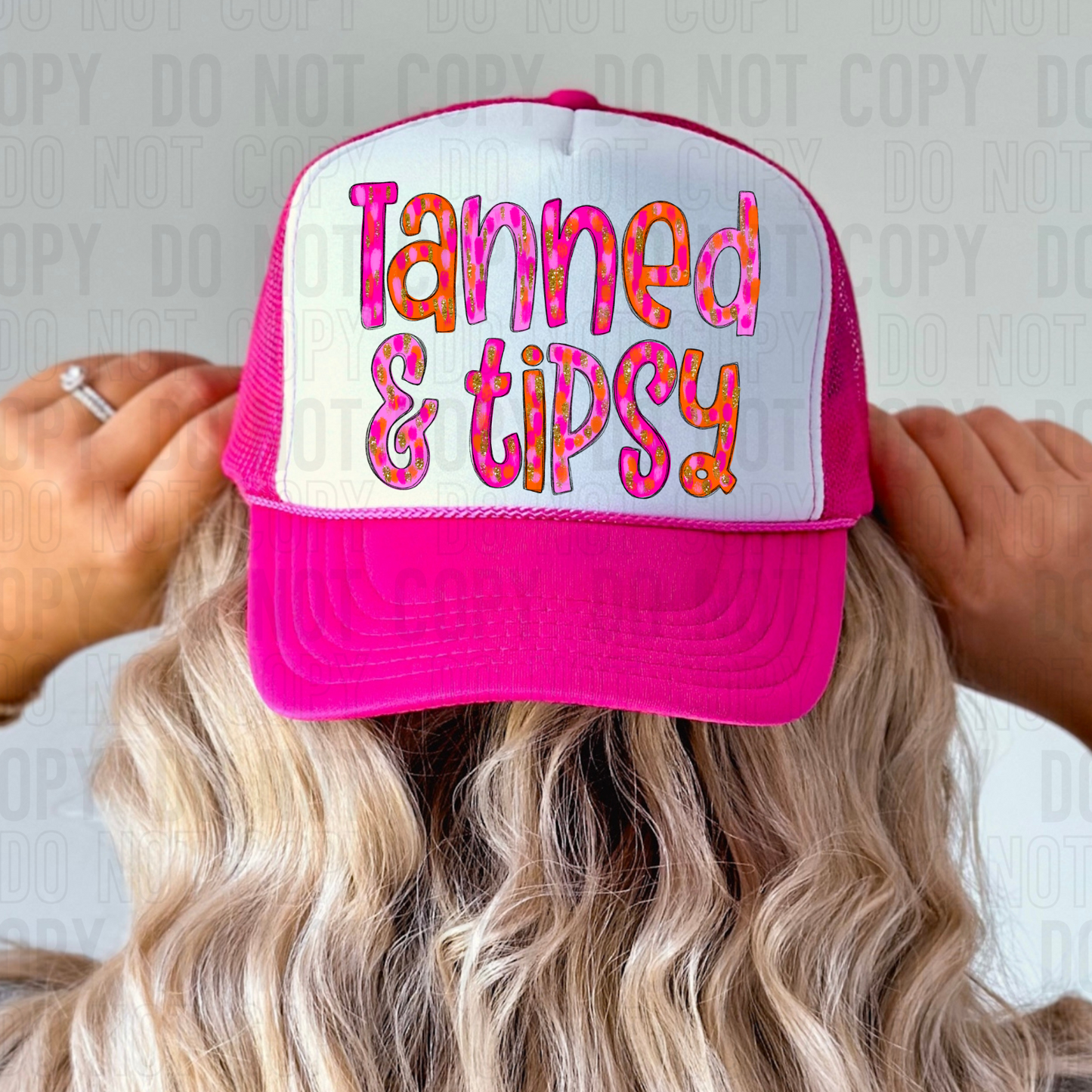 DTF TRANSFER Tanned & Tipsy