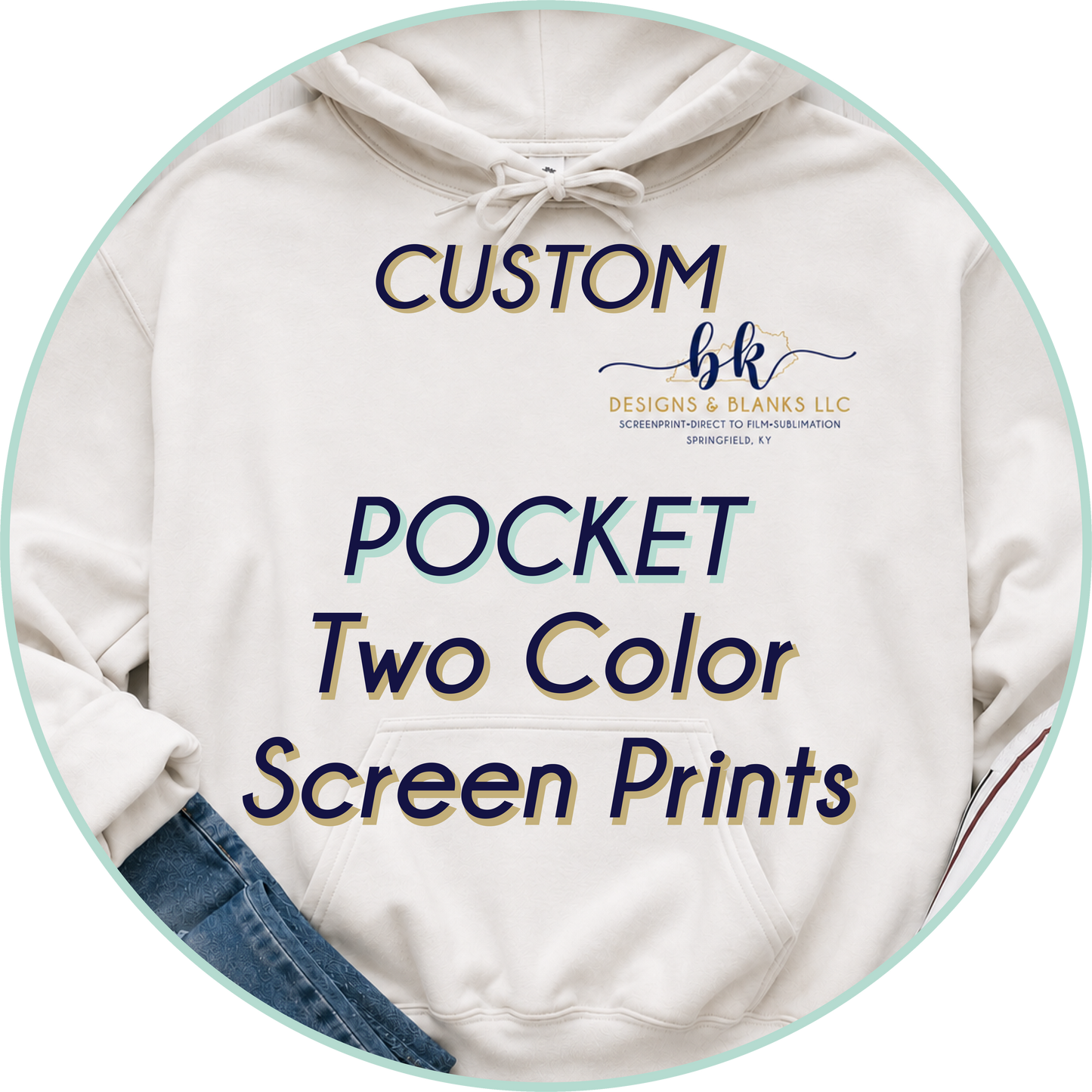 2 Color Pocket Custom Screenprint Transfers *7-9 business day TAT from ARTWORK APPROVAL*