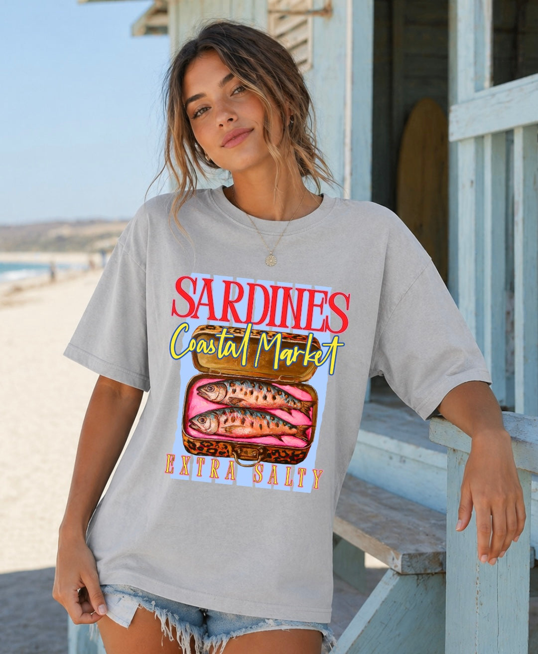 DTF TRANSFER Sardines Coastal Market