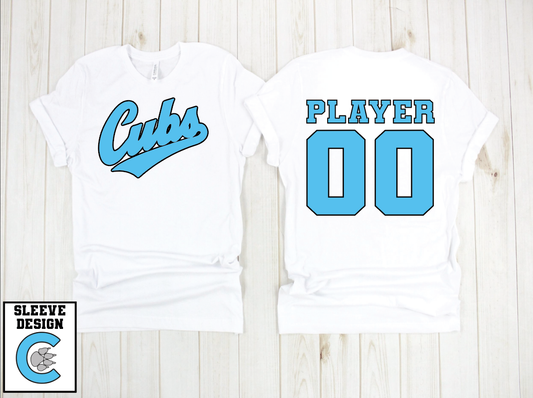 Cubs Personalized tee (white)