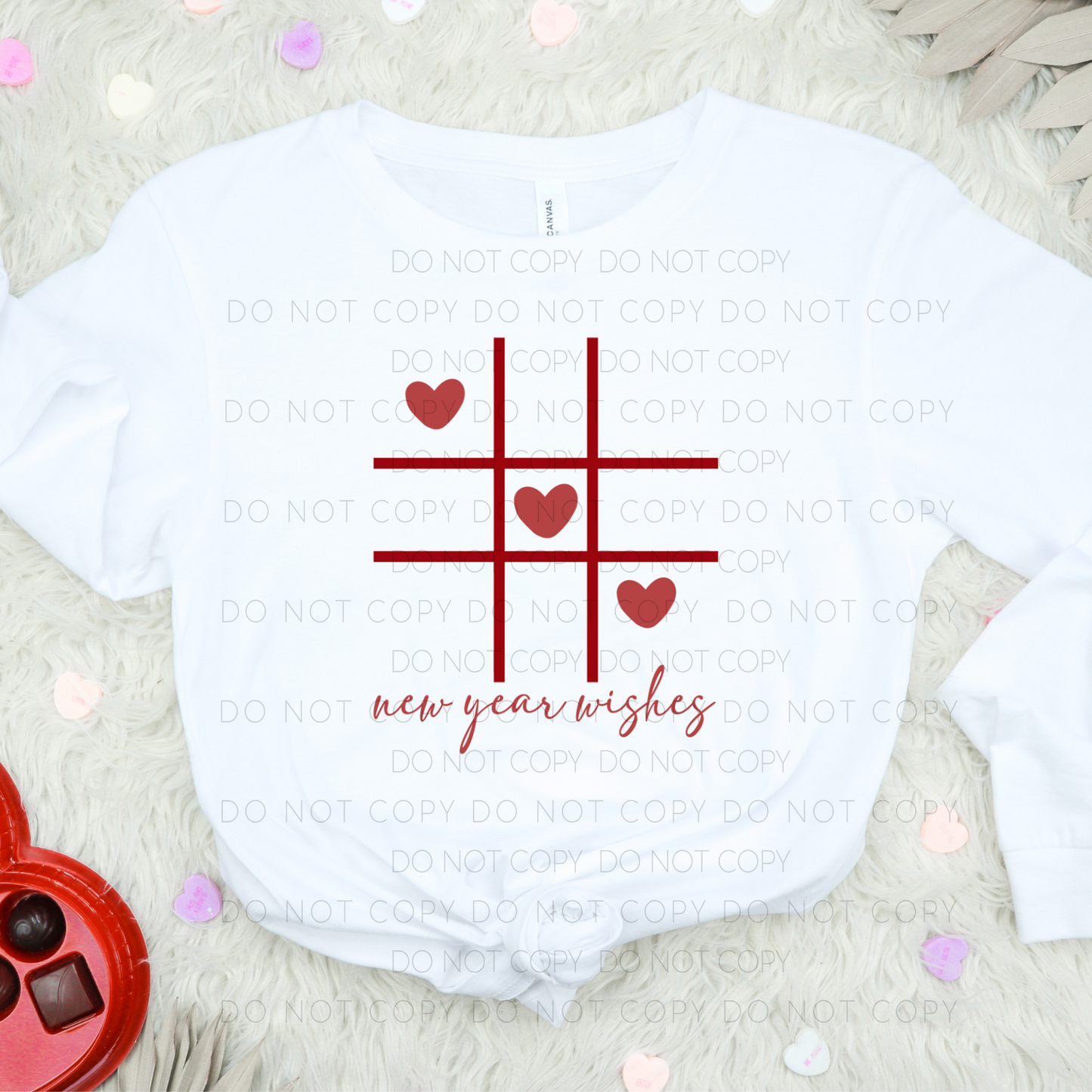 DTF TRANSFER Valentines Tic Tac Toe