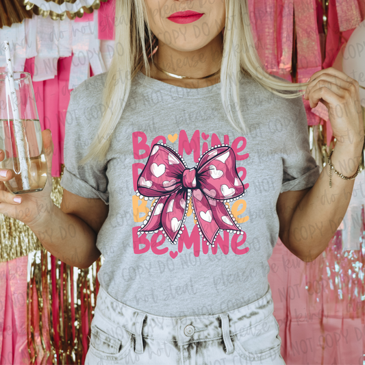 DTF TRANSFER Be Mine Bow