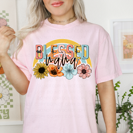 Blessed Mama Light Pink Tee