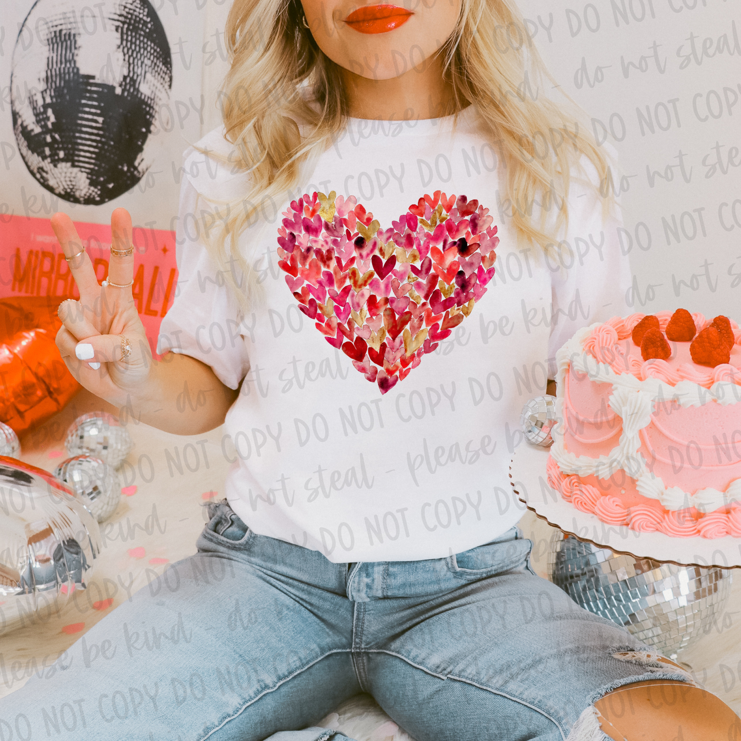 DTF TRANSFER Brushstroke Heart