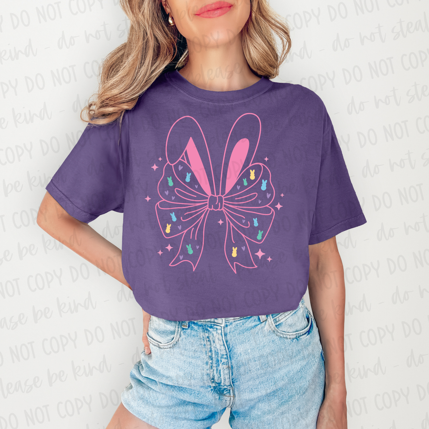 DTF TRANSFER Bunny Bow