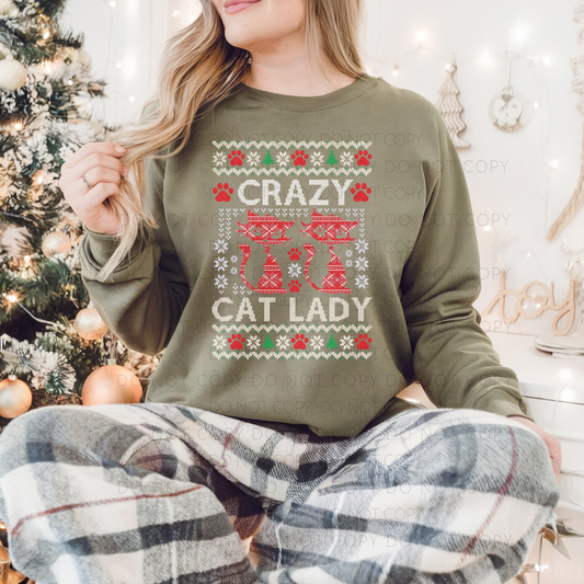 DTF TRANSFER Crazy Cat Lady