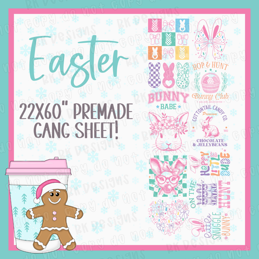 PREMADE GANG SHEET-EASTER 22x60