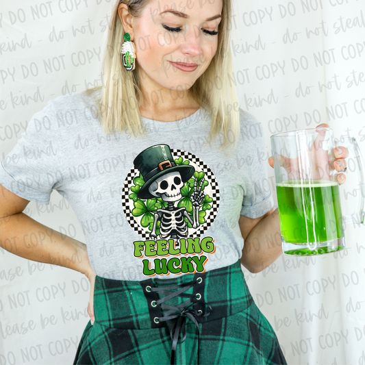 DTF TRANSFER Feeling Lucky Skellie