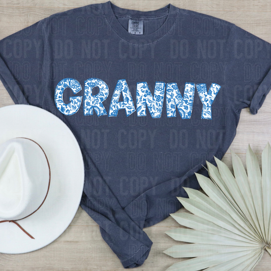 DTF TRANSFER Granny Chinoiserie