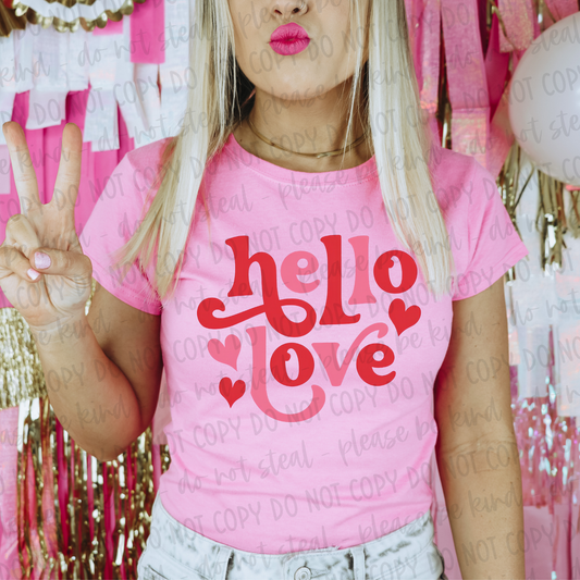 DTF TRANSFER Hello Love