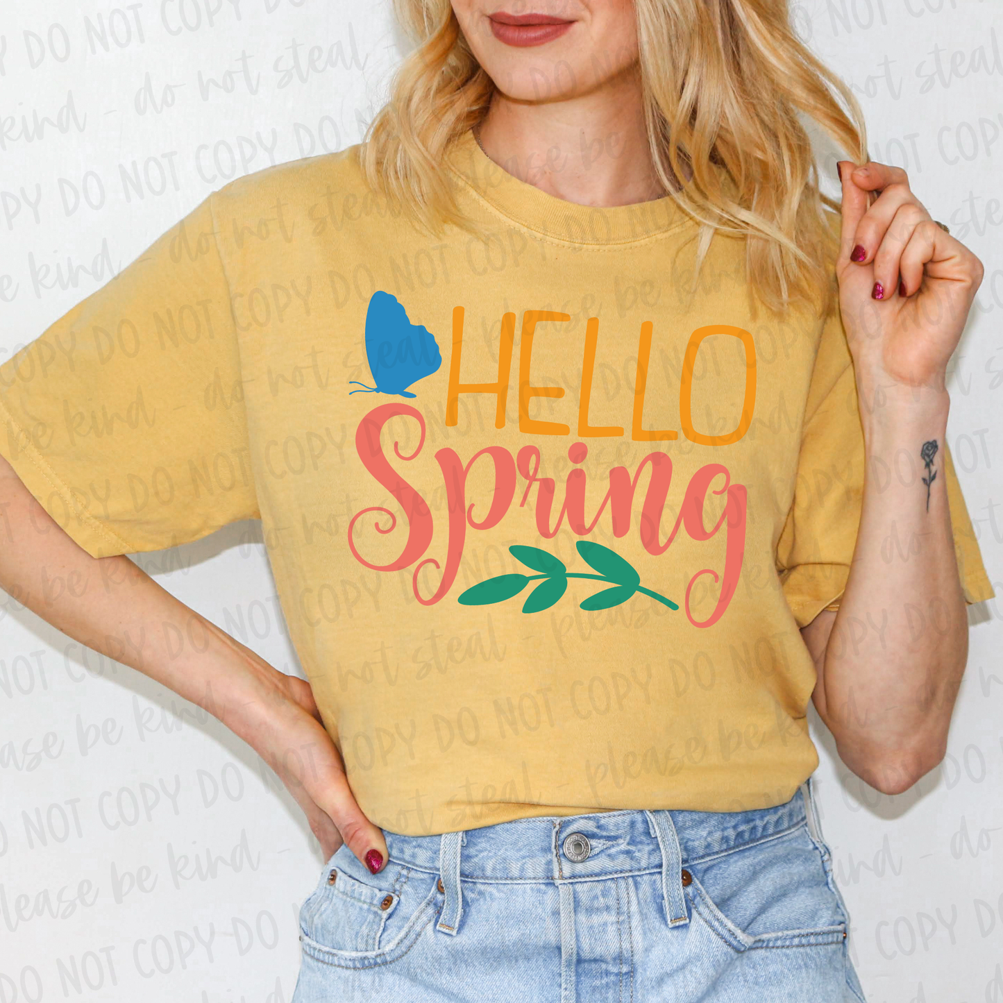 DTF TRANSFER Hello Spring