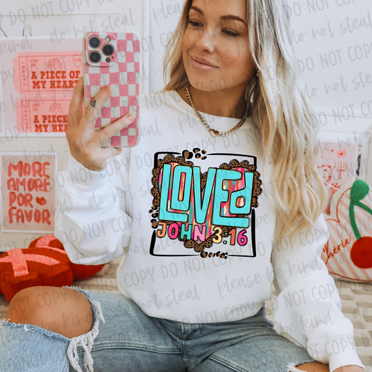 DTF TRANSFER Loved John 3:16