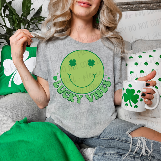 DTF TRANSFER Lucky Vibes Smile