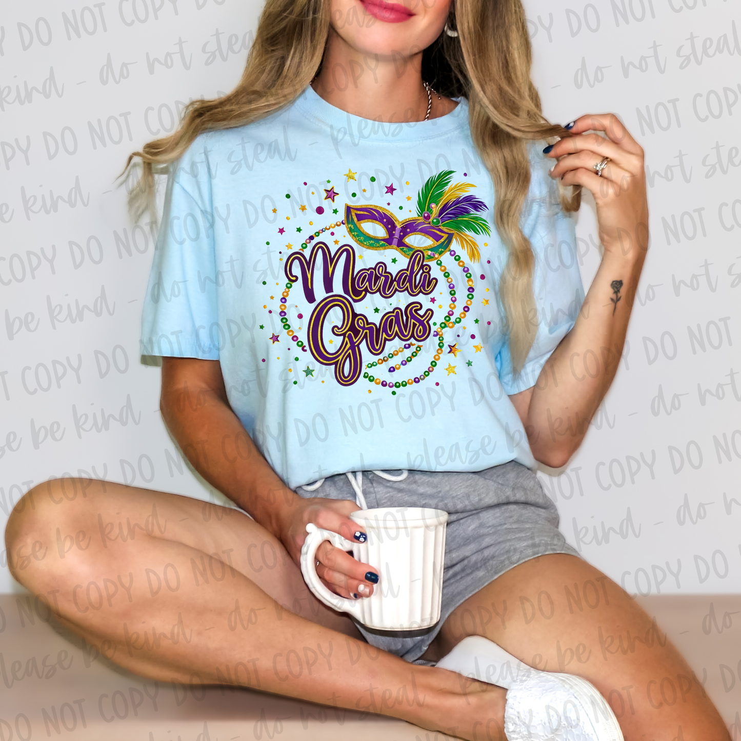 DTF TRANSFER Mardi Gras Mask