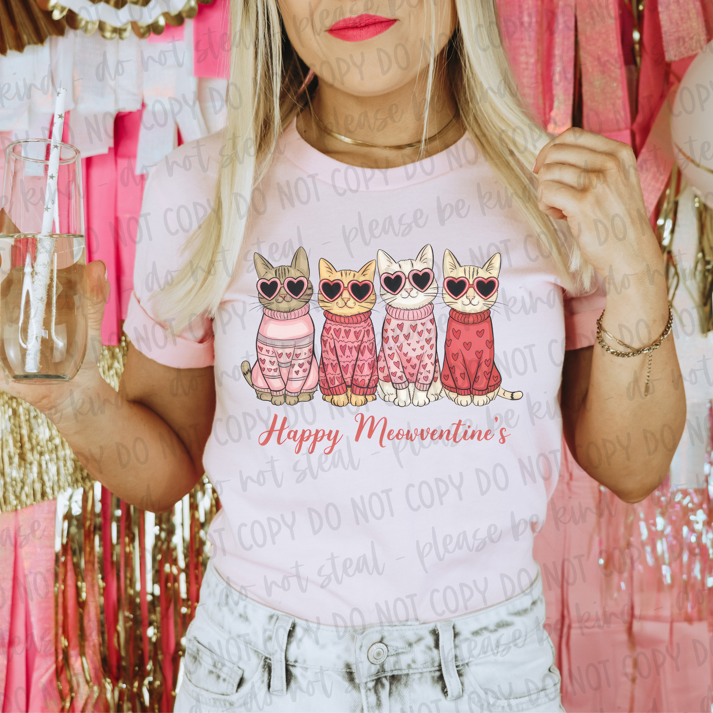 DTF TRANSFER Happy Meowventine